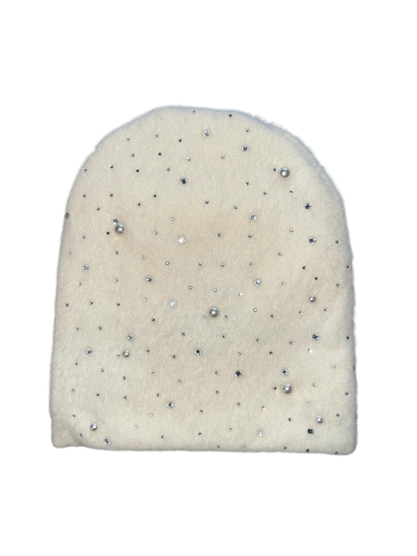 Pearl & Diamond Mohair beanie (white)