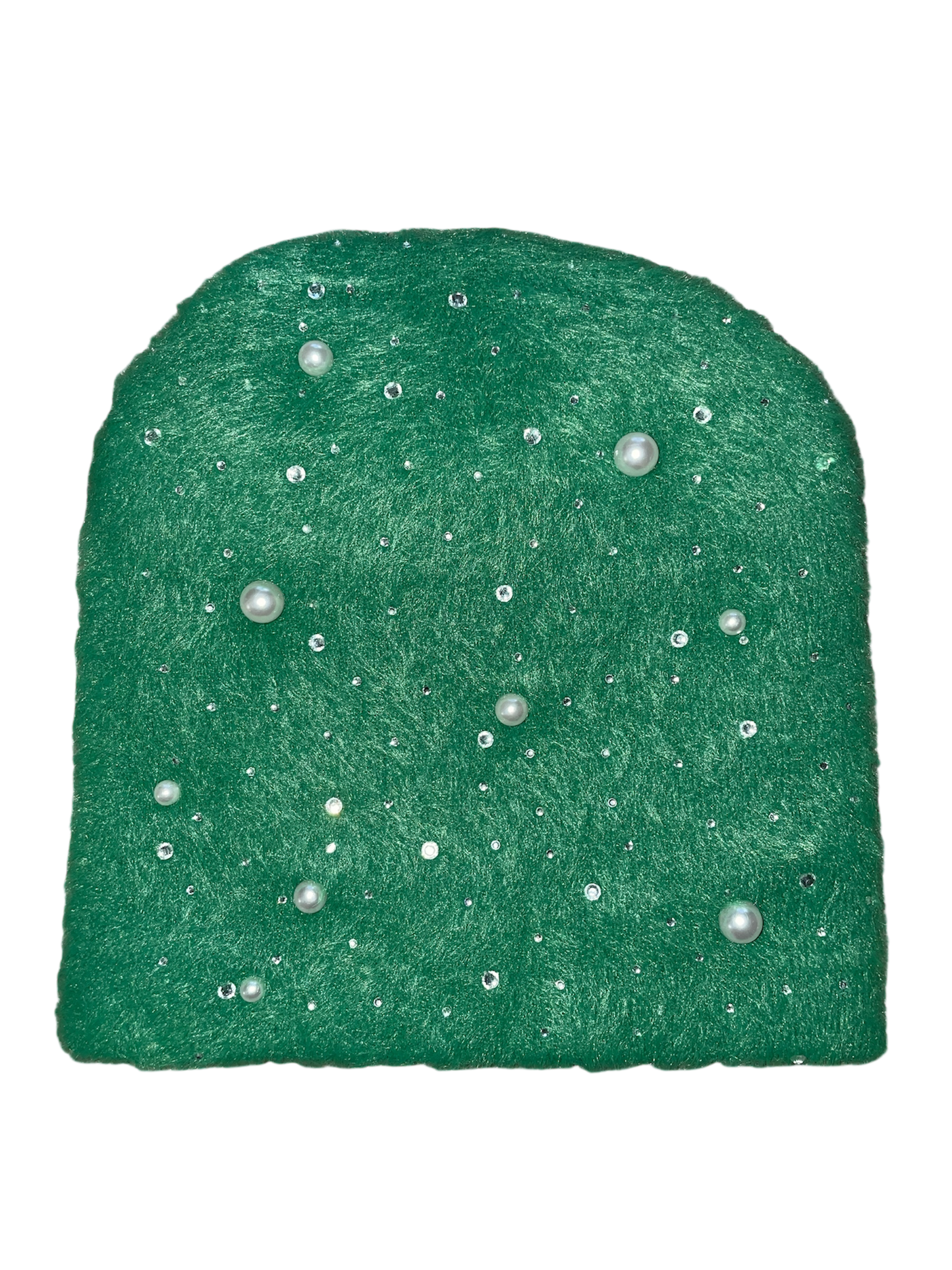 Pearl & Diamond Mohair beanie (green)