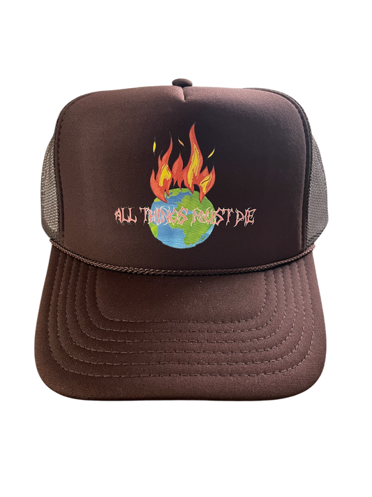 WOF trucker hat (brown)