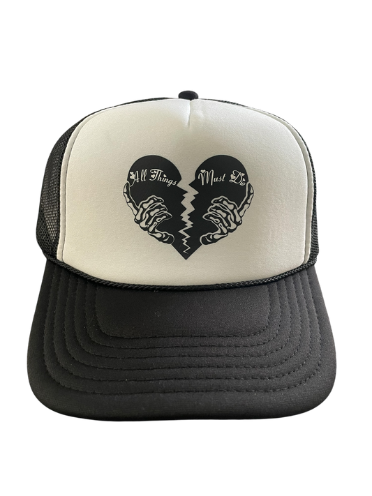 Broken Hearted trucker hat (black & white)