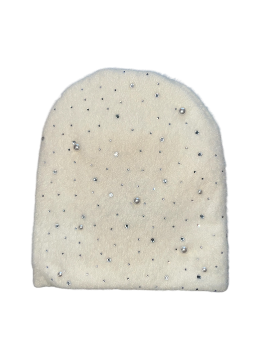 Pearl & Diamond Mohair beanie (white)
